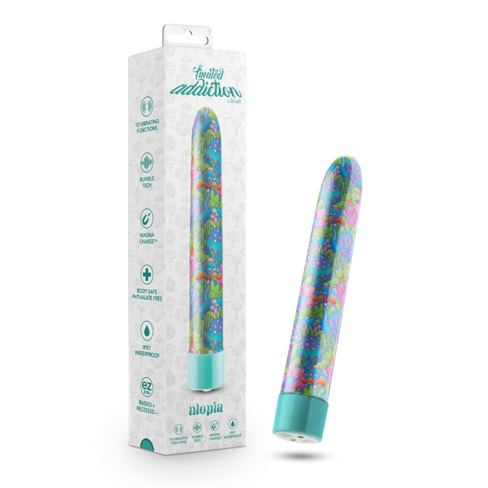 Limited Addiction Utopia 7" Rechargeable Vibe Aqua