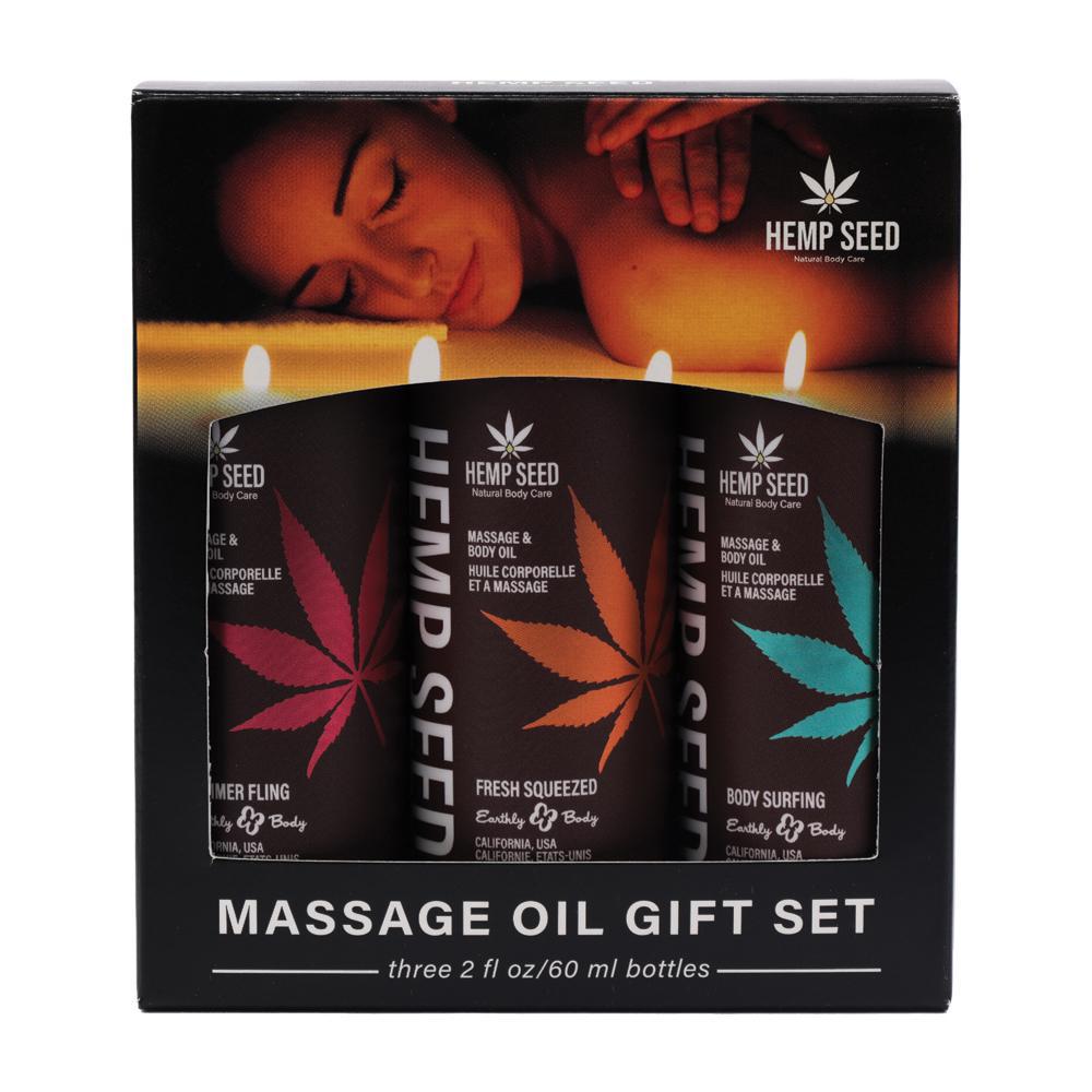 Hemp Seed Massage & Body Oil Trio Gift Set