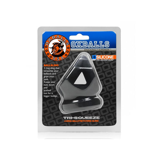 Tri-Squeeze Cock Sling/Ball Stretcher Black Ice