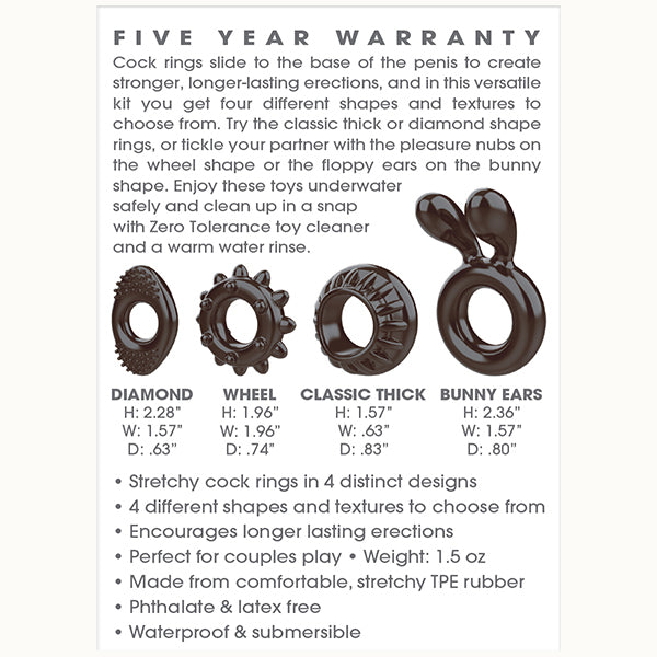 Ring My Bell Cock Ring Kit Black
