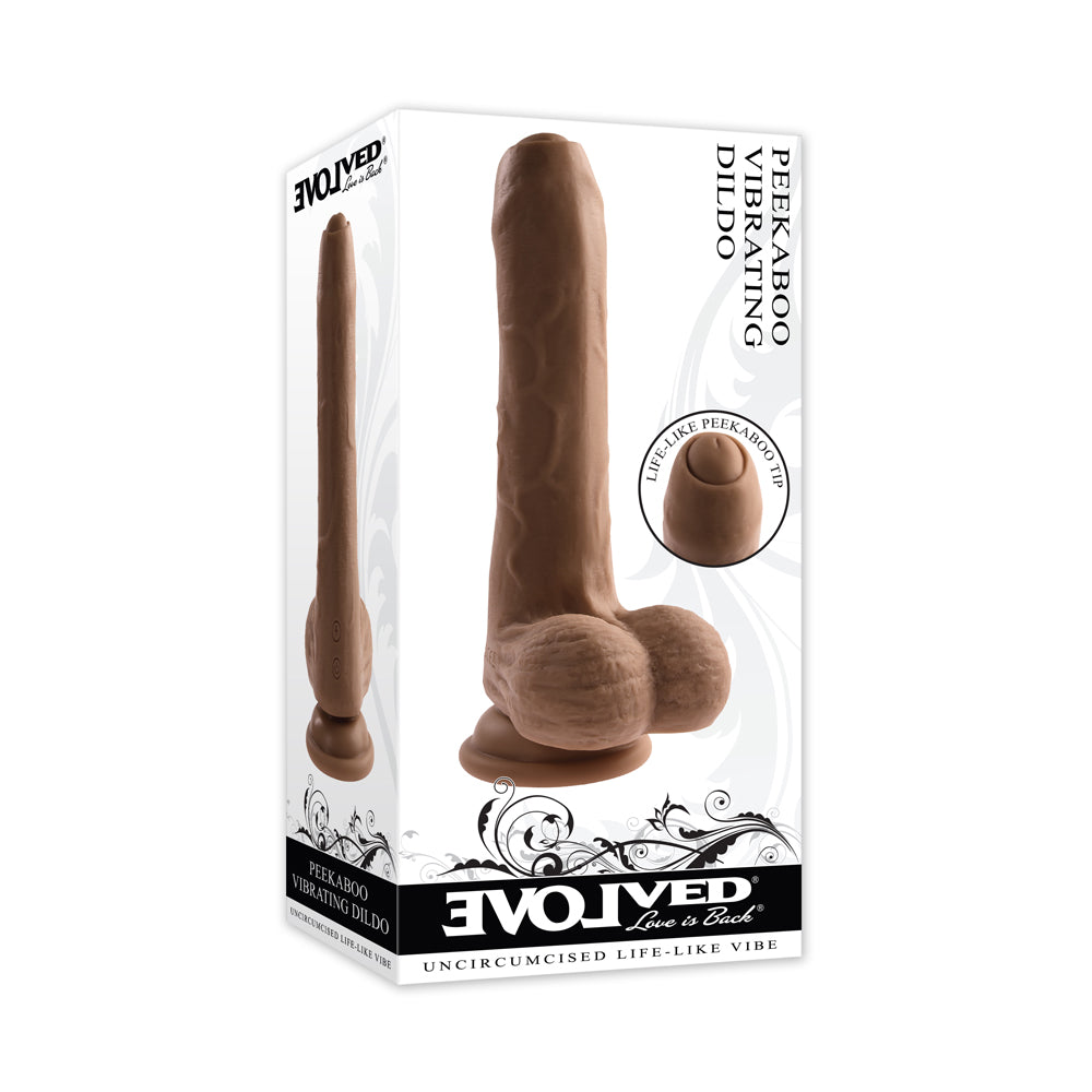 Peek A Boo Vibrating Dildo Dark