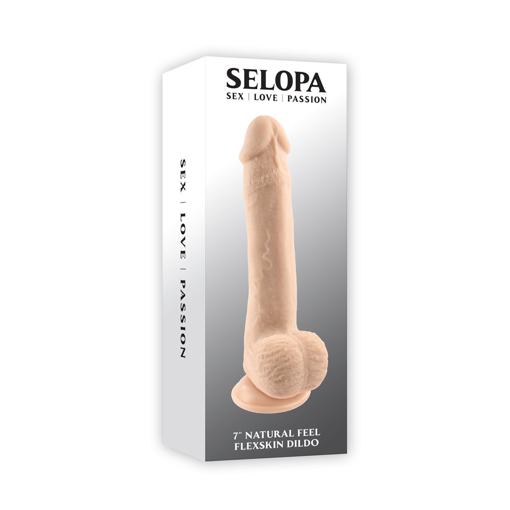 7" Natural Feel Flexskin Dildo Light
