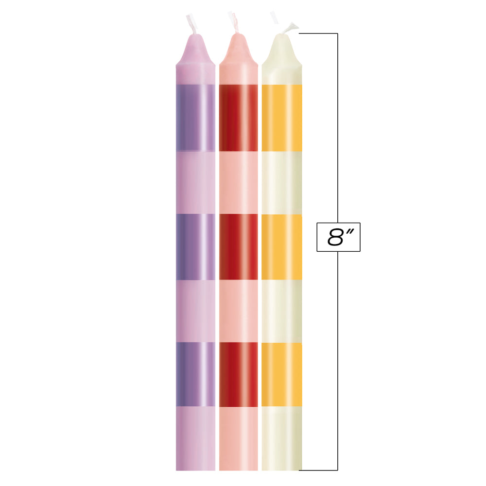 The 9's Make Me Melt Sensual Warm-Drip Candles Candles 3Pk Stripes Pastellines