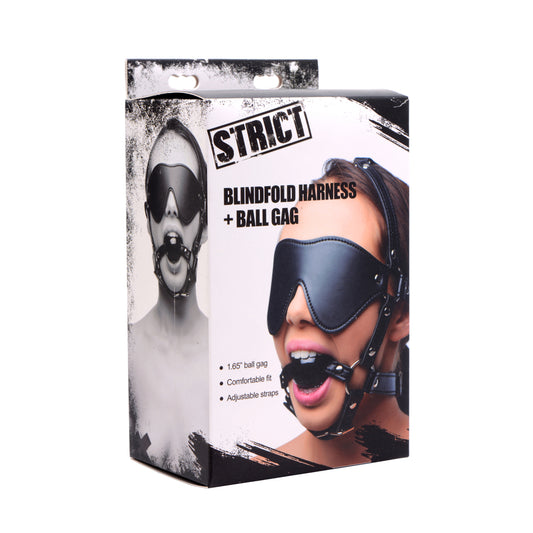 Strict Eye Mask Harness With Ball Gag