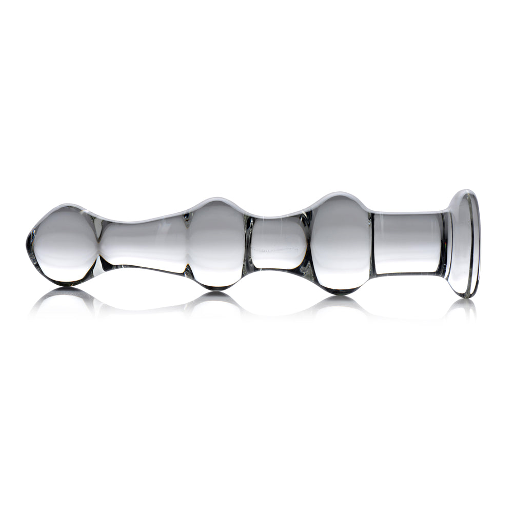Master Series Mammoth 3 Bumps Glass Dildo