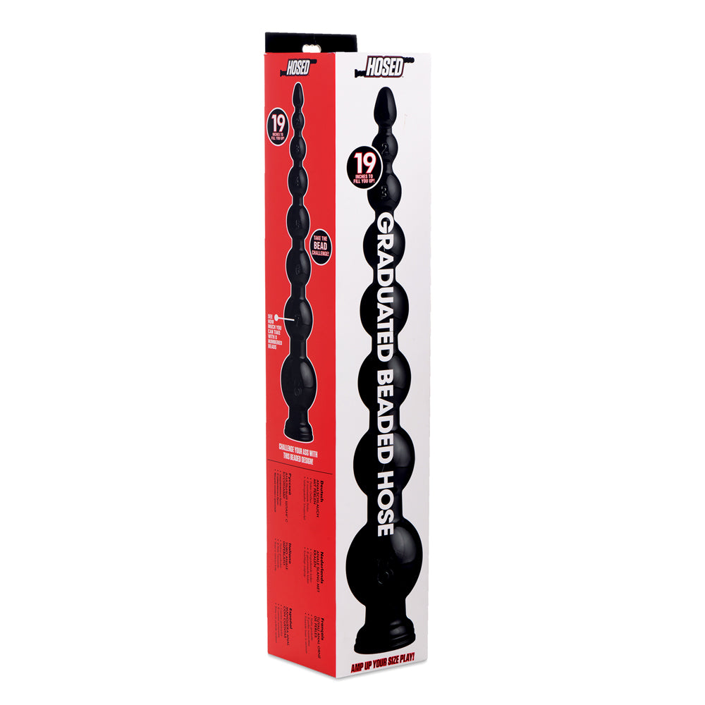 Hosed 19 Inch Graduated Bead Anal Snake