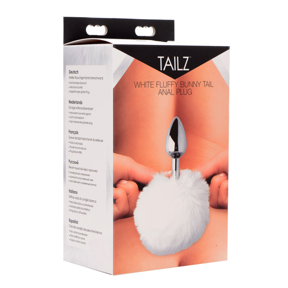 Tailz White Fluffy Bunny Tail Anal Plug