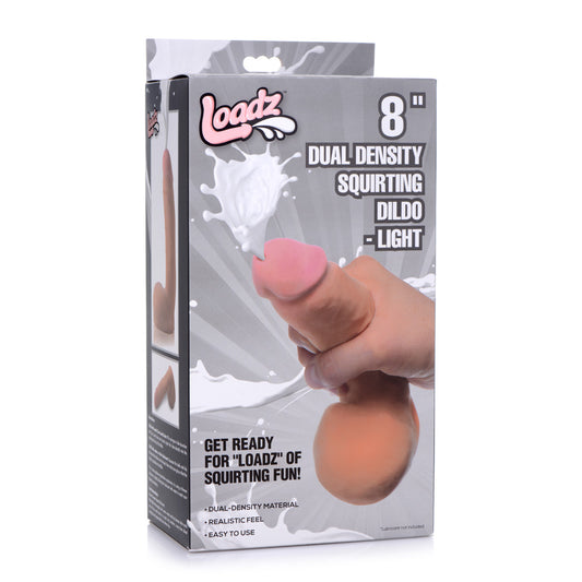 Loadz 8" Dual Density Squirting Dildo Light