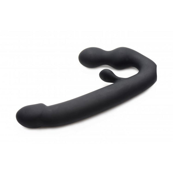 Strap U Tri-Volver 7X Vibrating Strapless Strap On Black