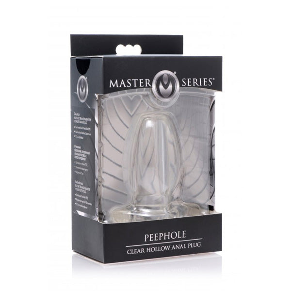 Master Series Peephole Clear Hollow Anal Plug