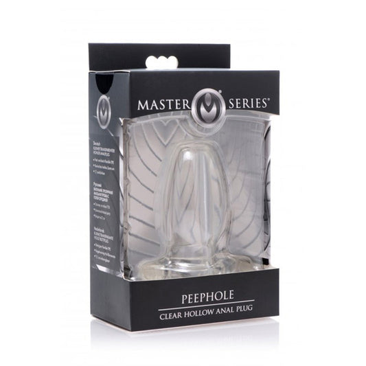 Master Series Peephole Clear Hollow Anal Plug