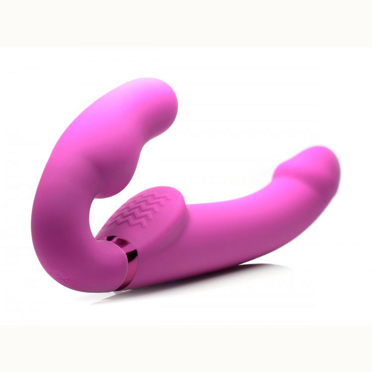 Strap U 10X Evoke Ergo Fit Inflatable & Vibrating Silicone Strapless Strap-On