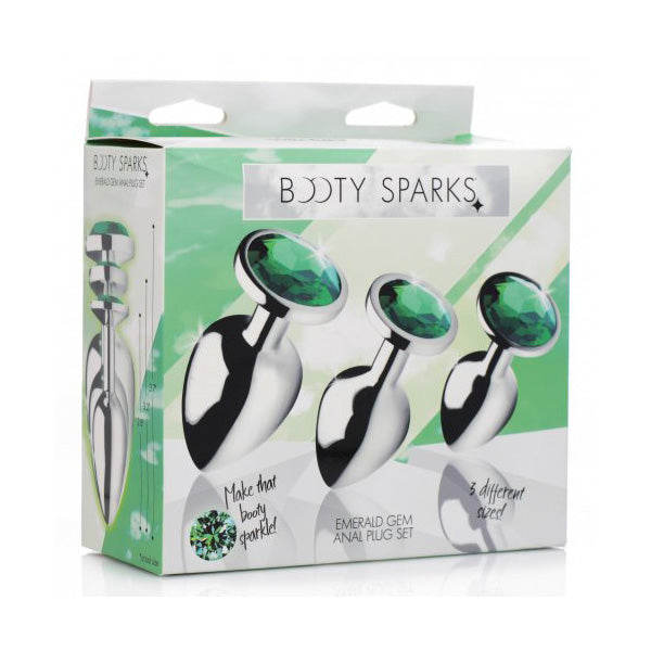 Booty Sparks Emerald Gem Anal Plug Set