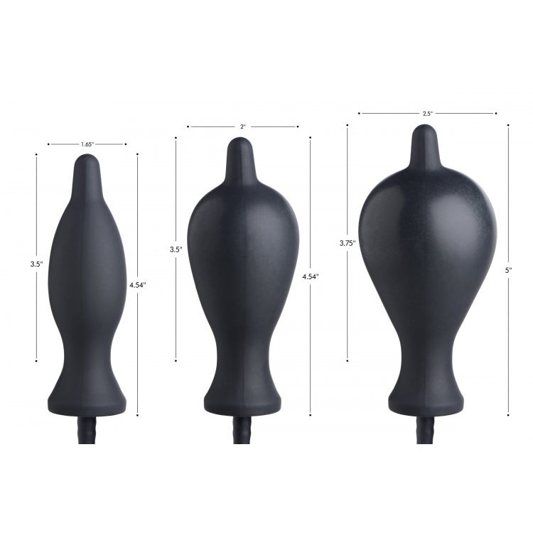 Master Series Dark Inflator Silicone Inflatable Plug