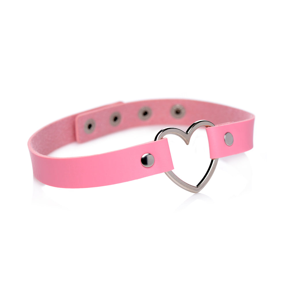 Master Series Heart Choker Necklace Pink