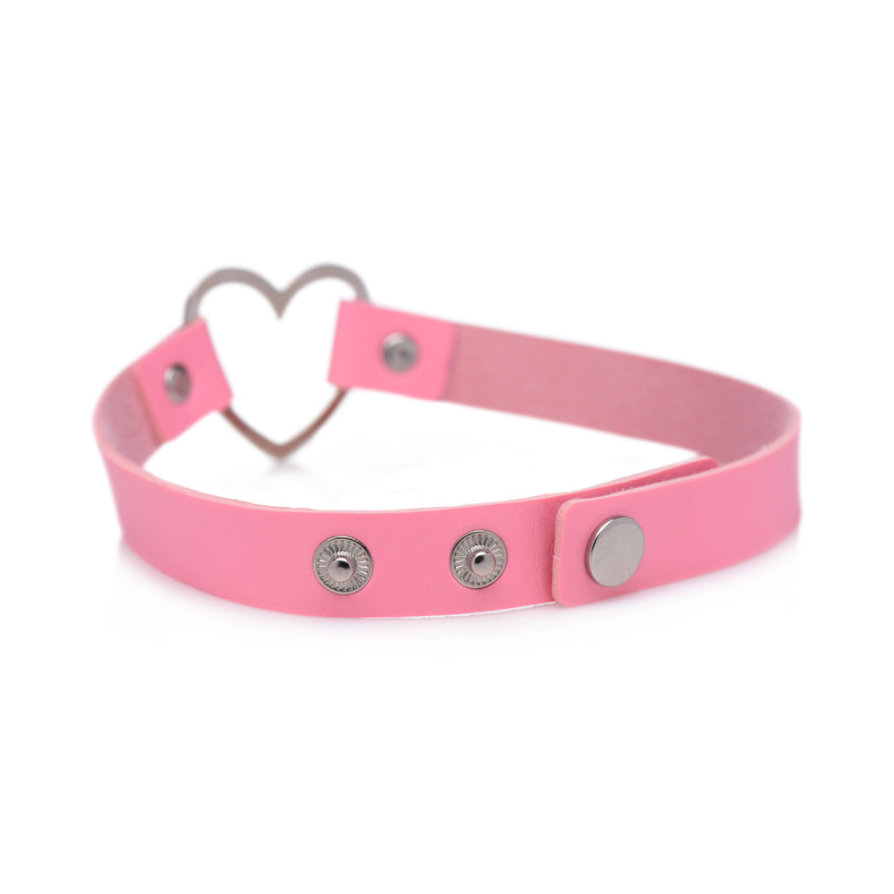 Master Series Heart Choker Necklace Pink