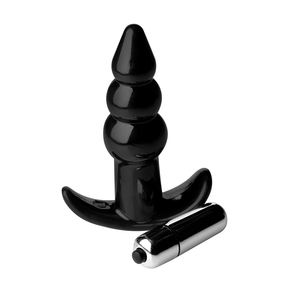Frisky Bubbling Noir Ribbed Anal Plug