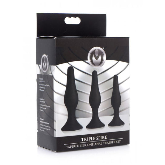 Master Series Triple Spire Tapered Silicone Anal Trainer Set Of 3