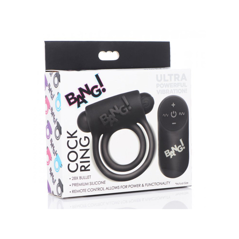 Bang! Silicone Cock Ring & Bullet W/ Remote Control