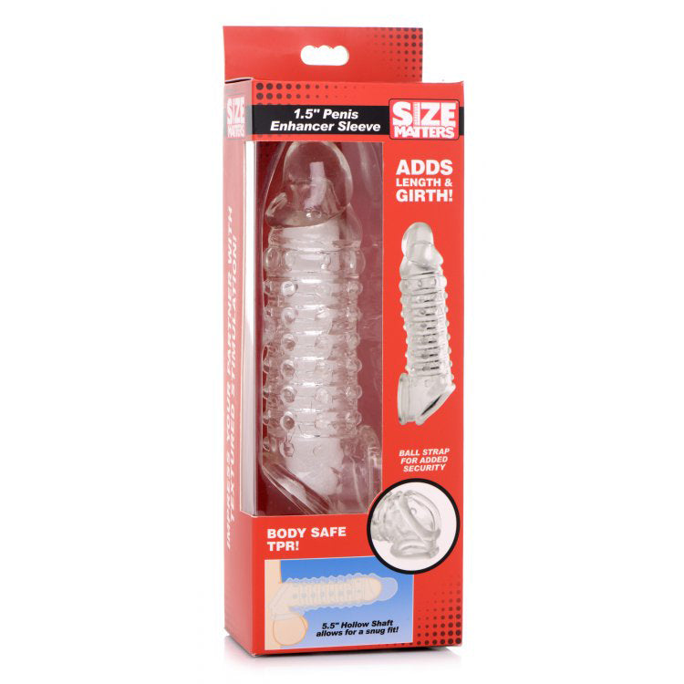 Size Matters 1.5" Penis Enhancer Sleeve