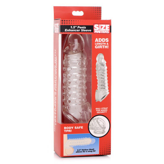 Size Matters 1.5" Penis Enhancer Sleeve