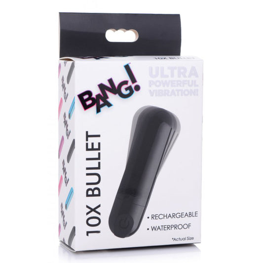 Bang! 10X Rechargeable Vibrating Metallic Bullet