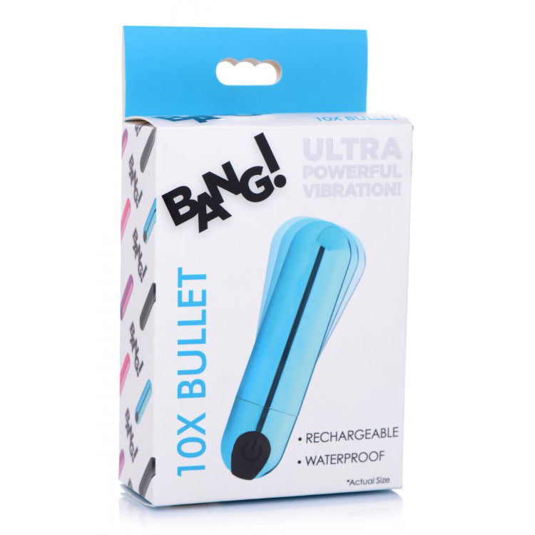 Bang! 10X Rechargeable Vibrating Metallic Bullet