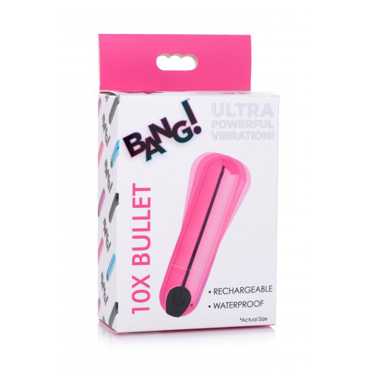 Bang! 10X Rechargeable Vibrating Metallic Bullet