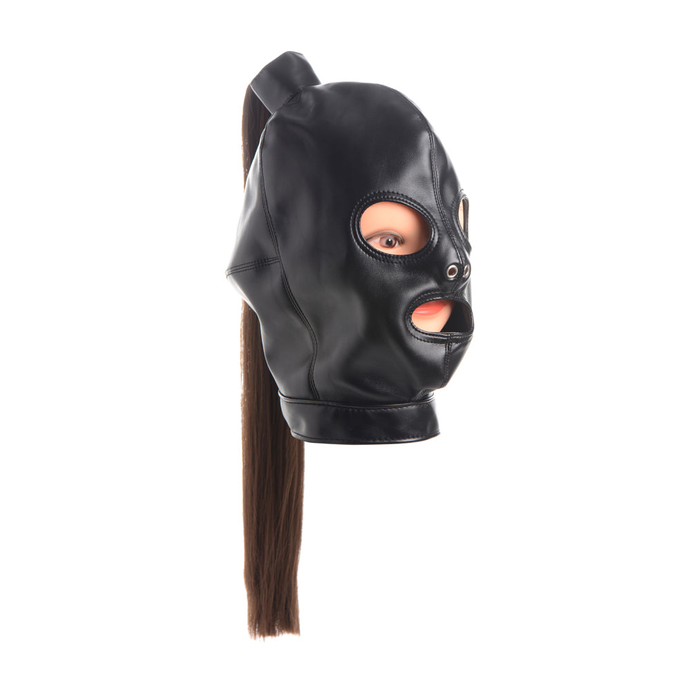 Strict Ponytail Bondage Hood