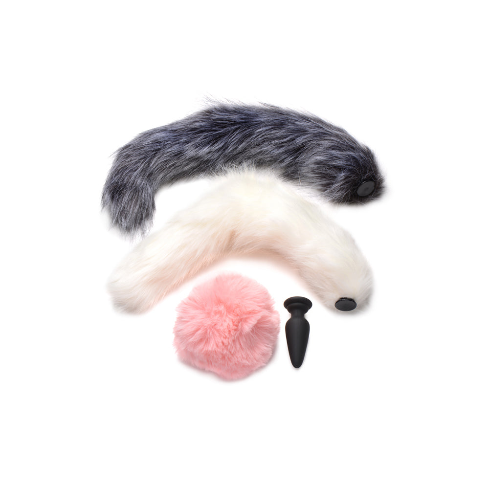 Tailz Silicone Anal Plug & 3 Interchangeable Tails