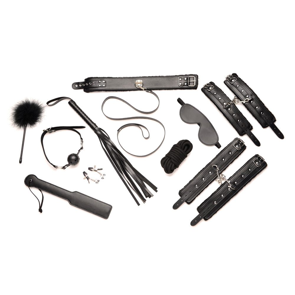 Master Series Hook Up 10 Piece Plush Bondage Set