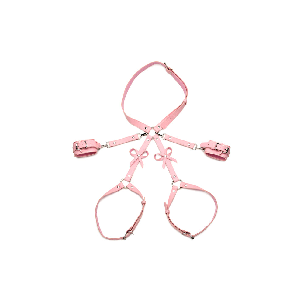 Strict Pink Bondage Harness W/ Bows M/L
