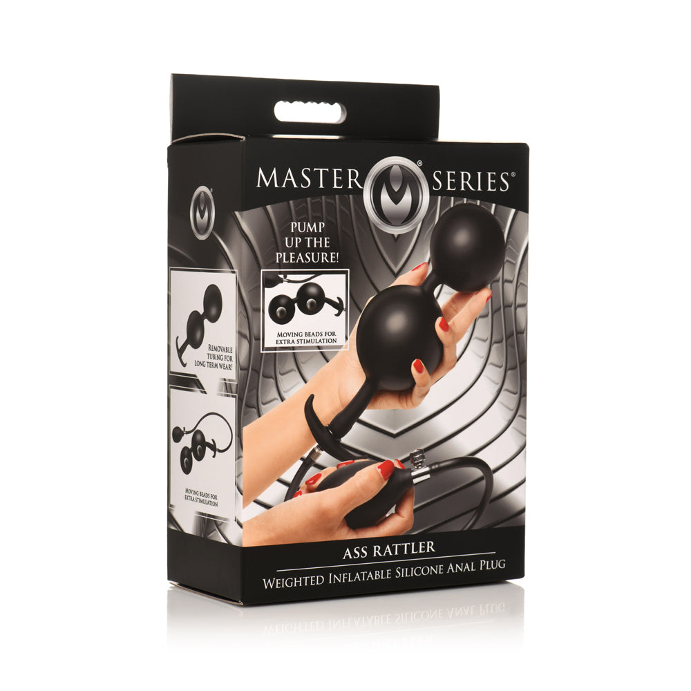 Master Series Ass Rattler Weighted Inflatable Silicone Anal Plug