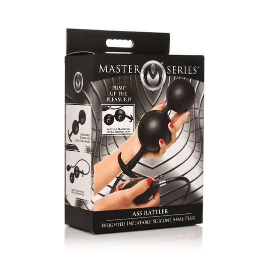 Master Series Ass Rattler Weighted Inflatable Silicone Anal Plug