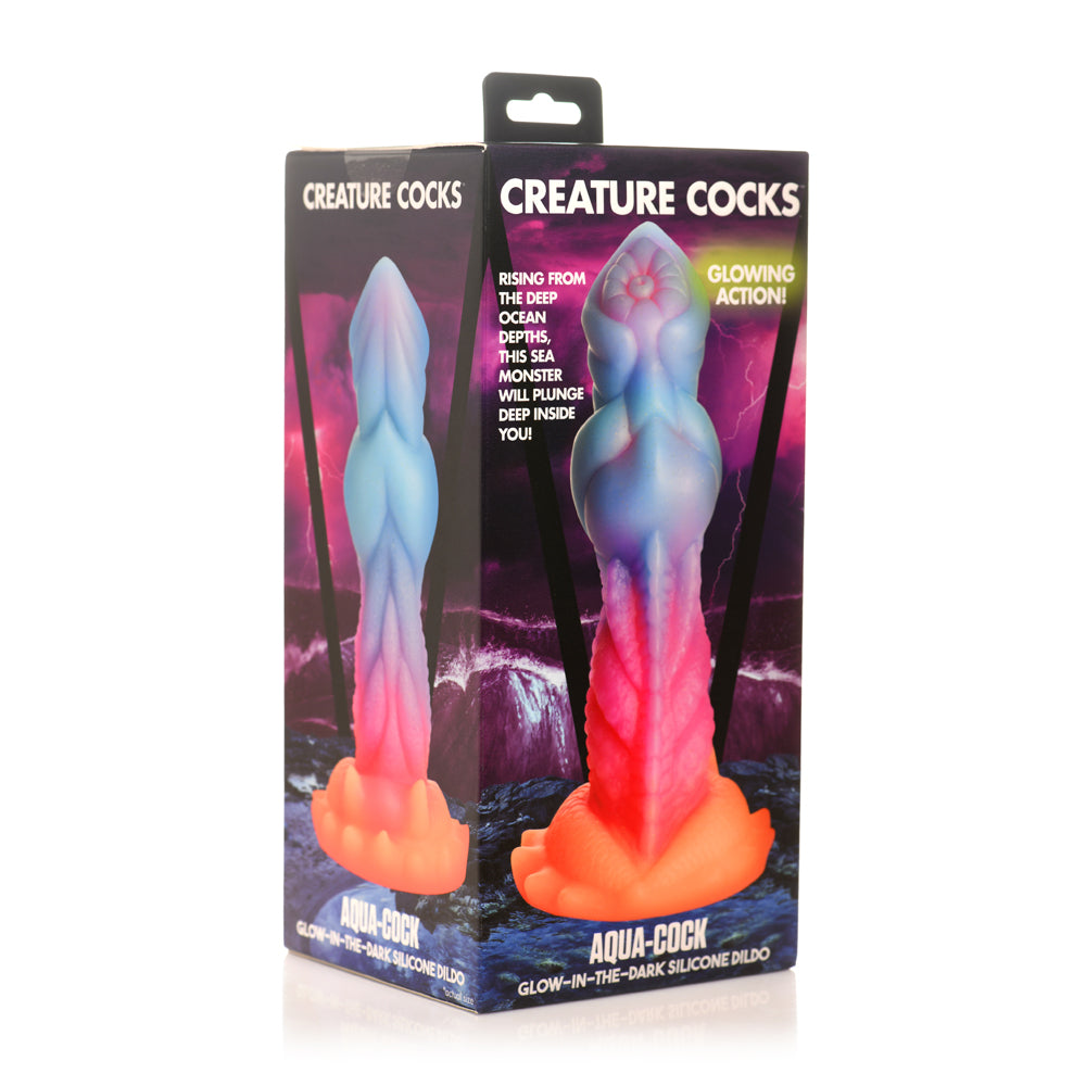 Creature Cocks Aqua-Cock Glow-In-The-Dark Silicone Dildo