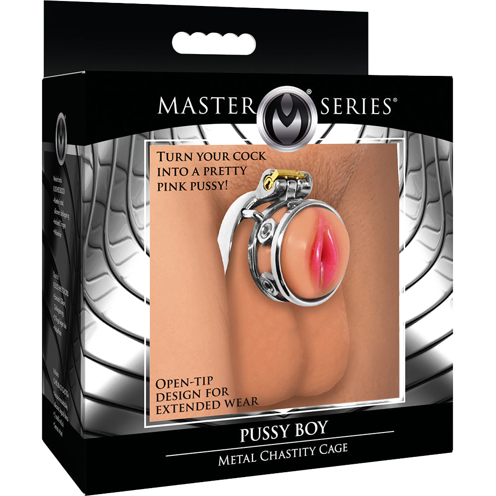 Master Series Pussy Boy Metal Chastity Cage