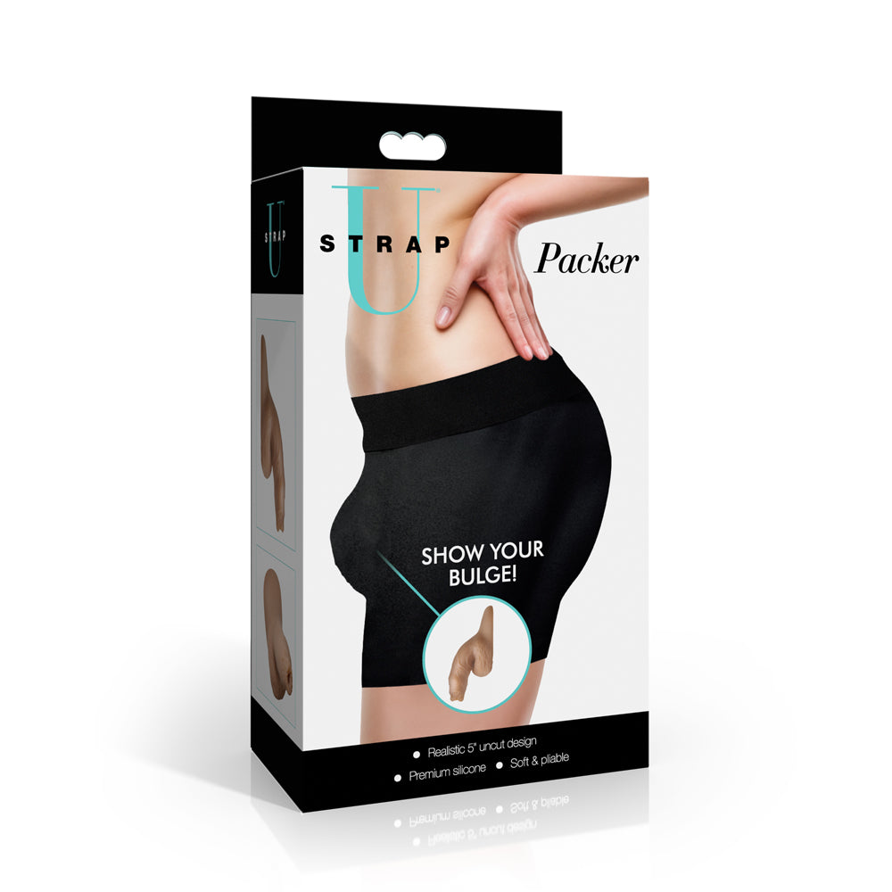 Strap U 5.1" Uncut Silicone Packer Dildo Medium