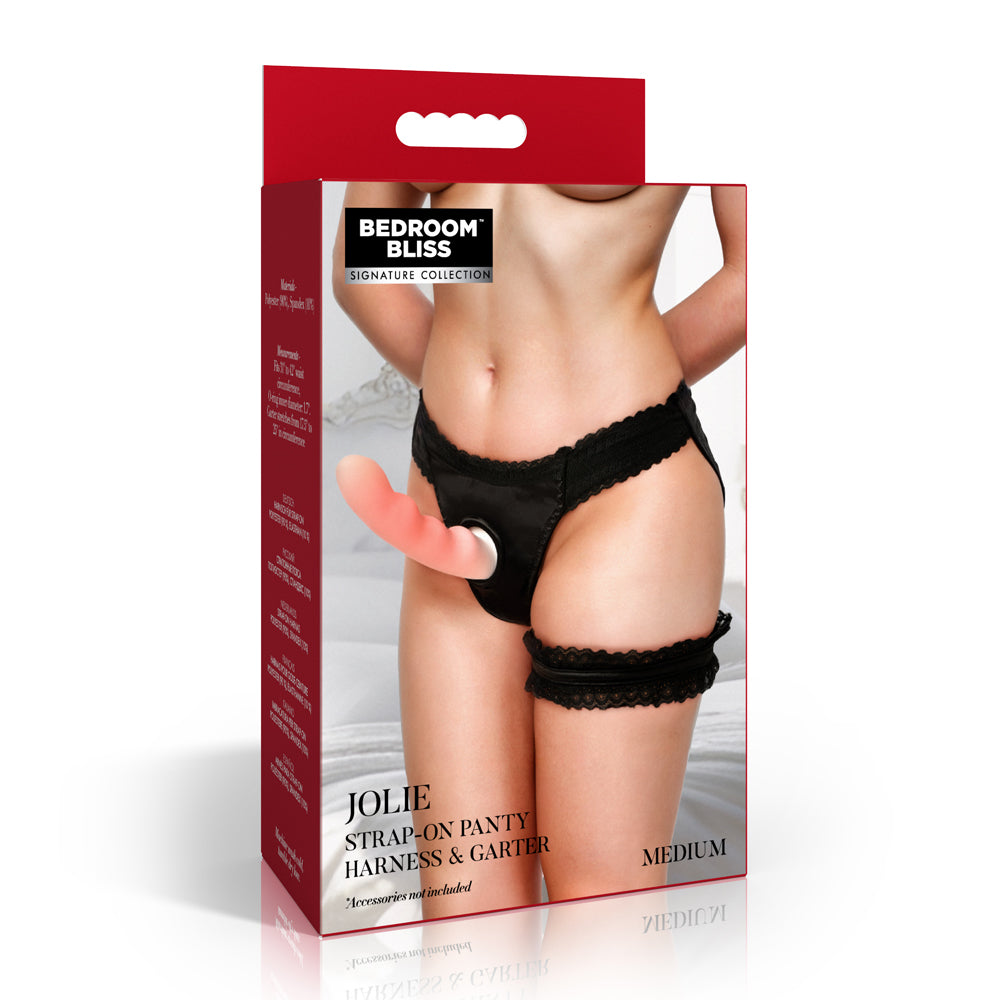 Bedroom Bliss Jolie Strap-On Panty Harness & Garter