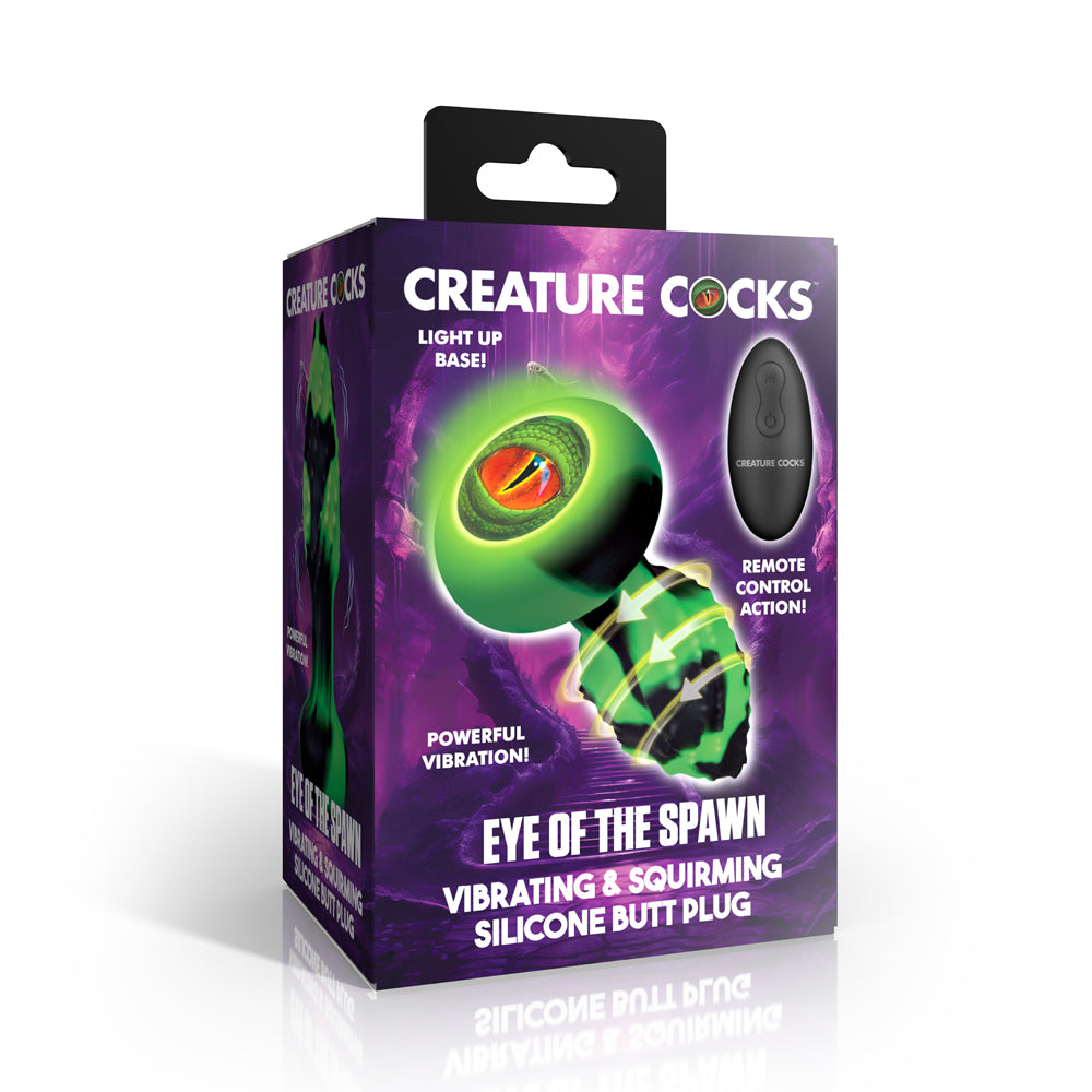 Creature Cocks Eye Of The Spawn Vibrating & Squirming Silicone Butt Plug