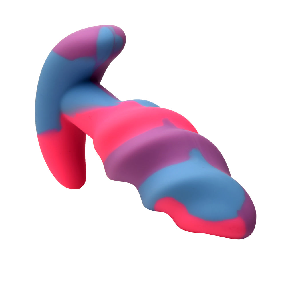 Creature Cocks Unicorn Swirl Silicone Butt Plug Small