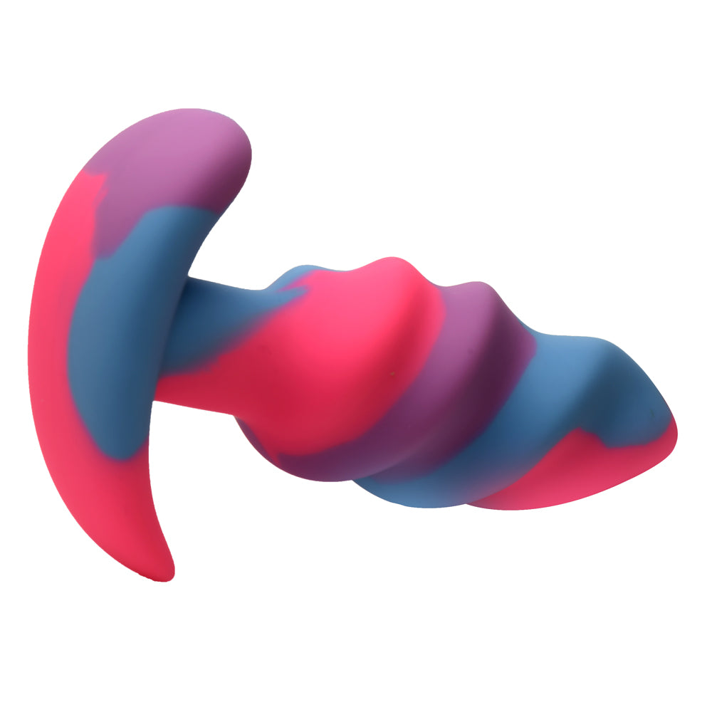 Creature Cocks Unicorn Swirl Silicone Butt Plug Small