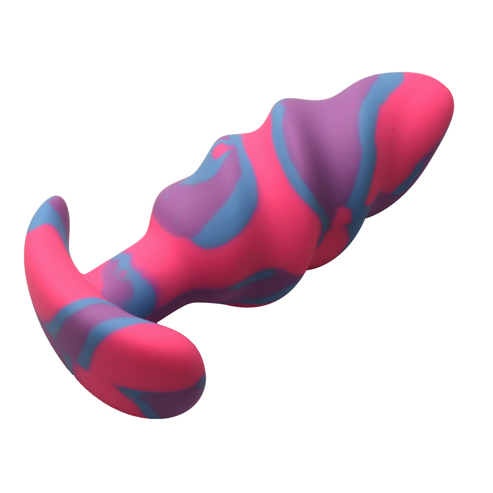 Creature Cocks Unicorn Swirl Silicone Butt Plug Med