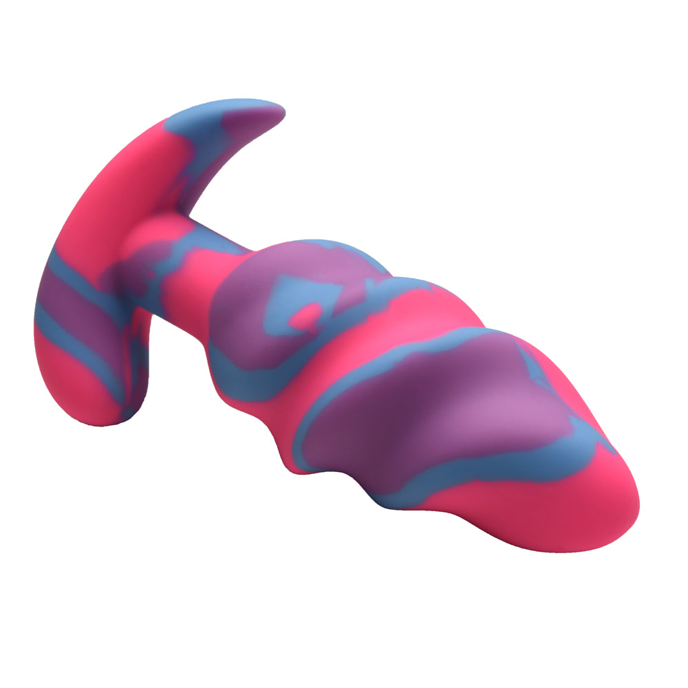 Creature Cocks Unicorn Swirl Silicone Butt Plug Med