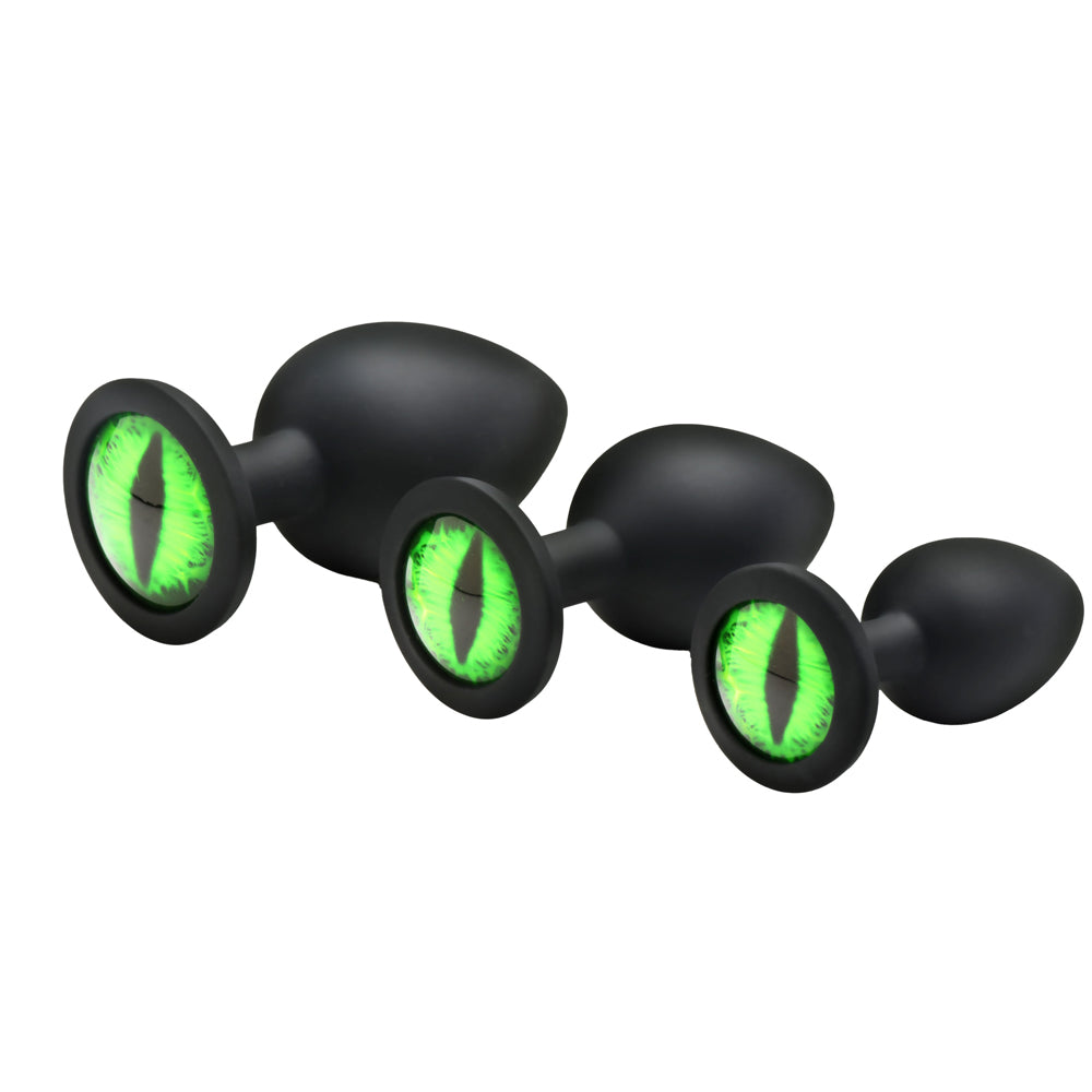 Creature Cocks Creature Green Eye Silicone Butt Plug Set
