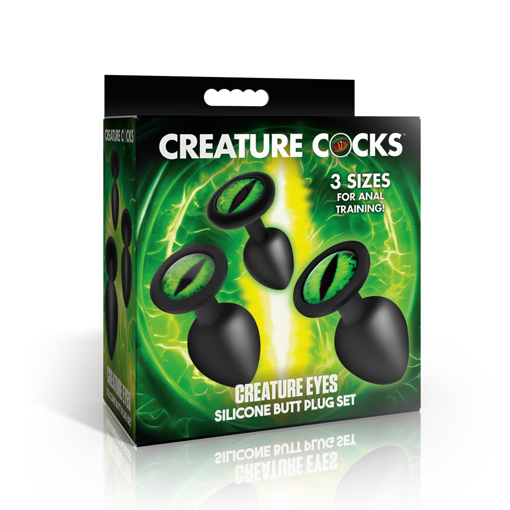 Creature Cocks Creature Green Eye Silicone Butt Plug Set