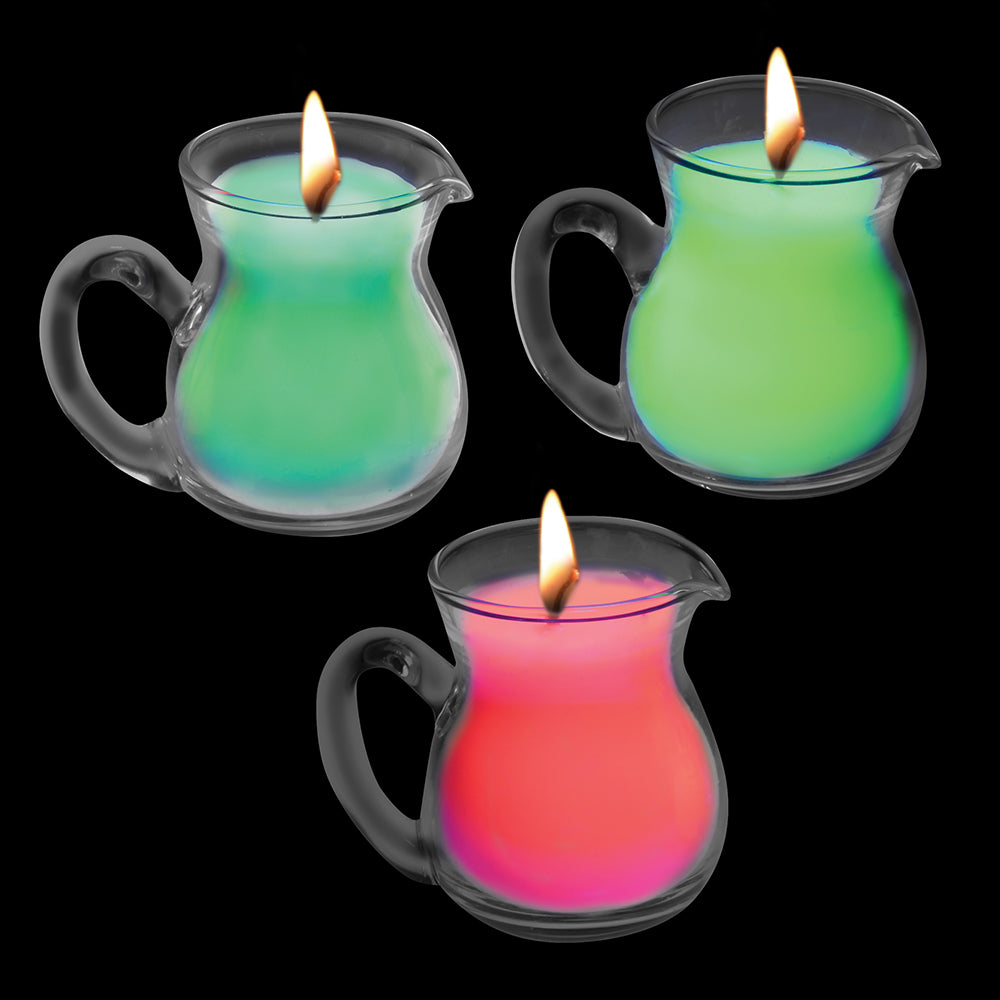 Master Series UV Blacklight Reactive Drip Candle Set Of 3