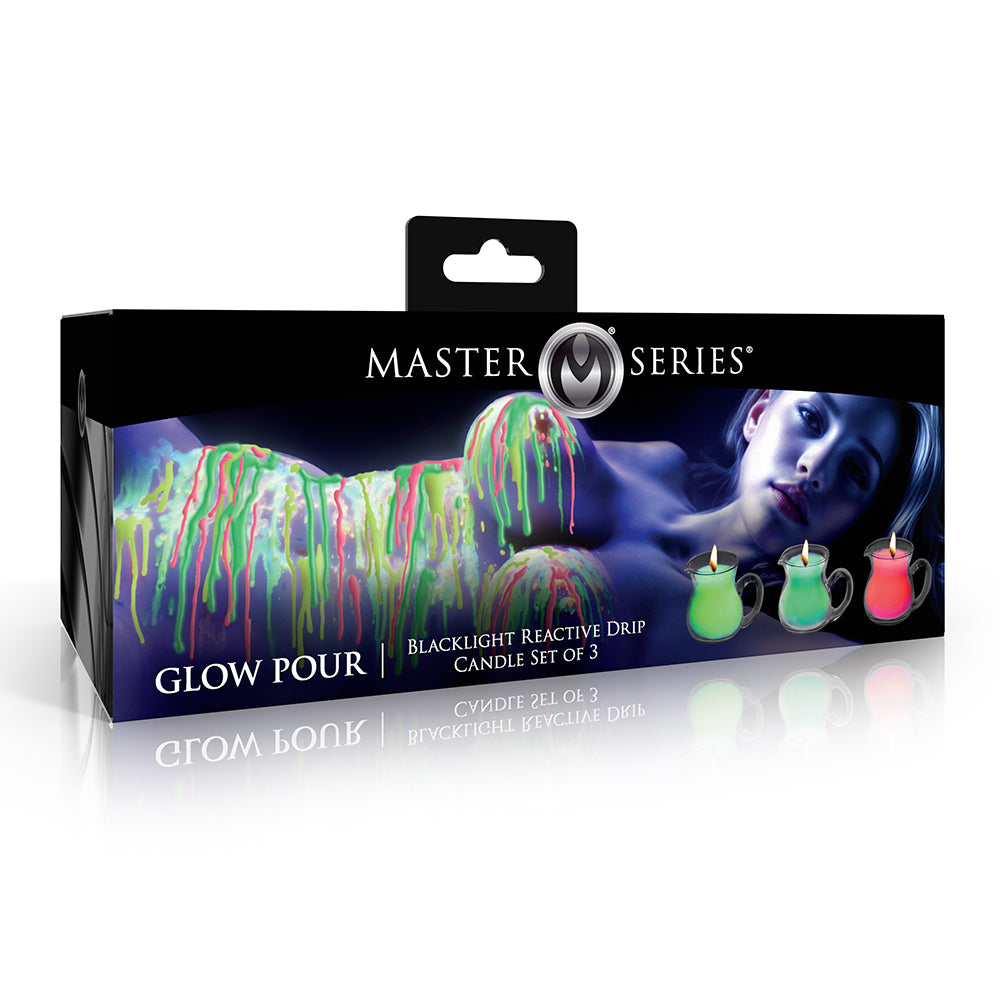 Master Series UV Blacklight Reactive Drip Candle Set Of 3