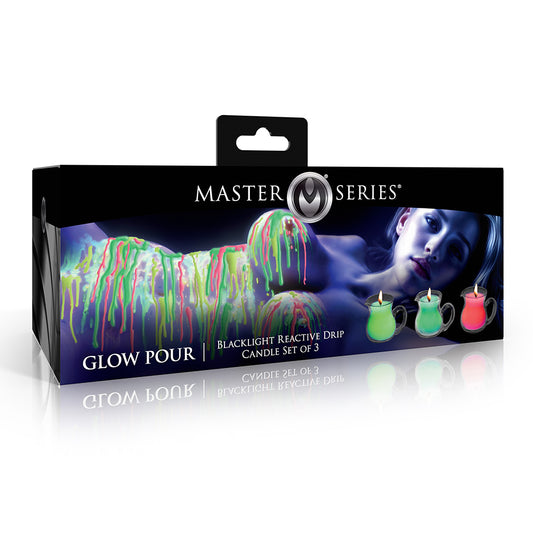 Master Series UV Blacklight Reactive Drip Candle Set Of 3