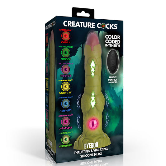 Creature Cocks Eyegor Thrusting & Vibrating Silicone Dildo