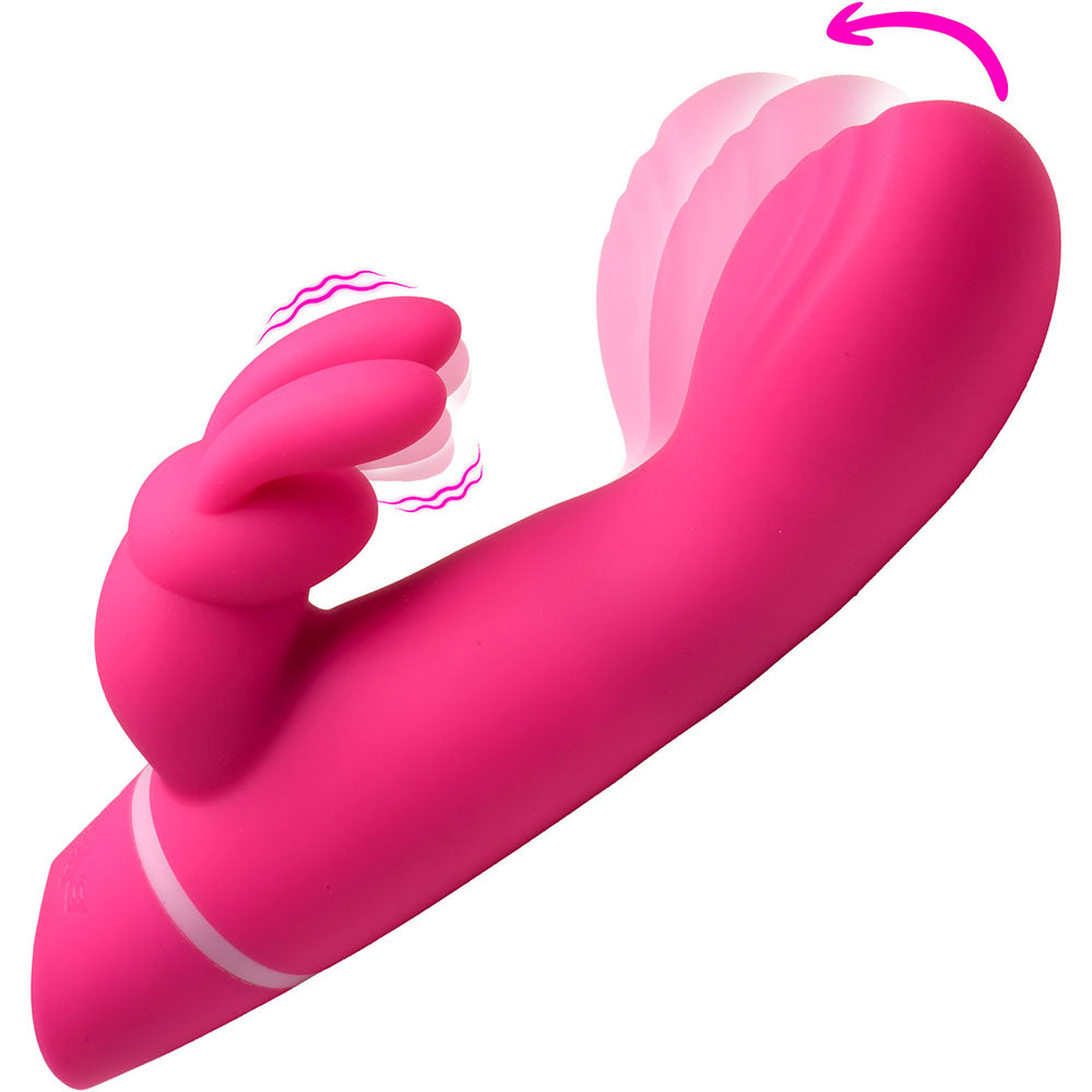 Bang! Come Hither Silicone Rabbit Vibrator Pink